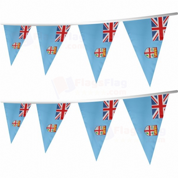 Fiji Stringed Triangle Flag