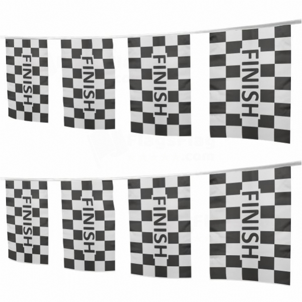 Finish Square String Flags