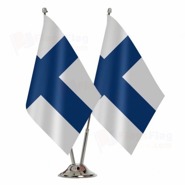 Finland 2 Table Flags