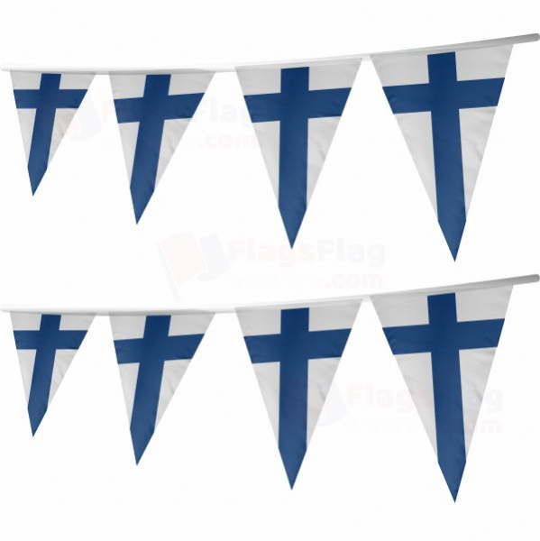 Finland Stringed Triangle Flag