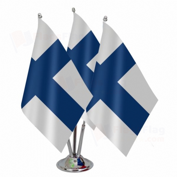 Finland Triple Table Flag
