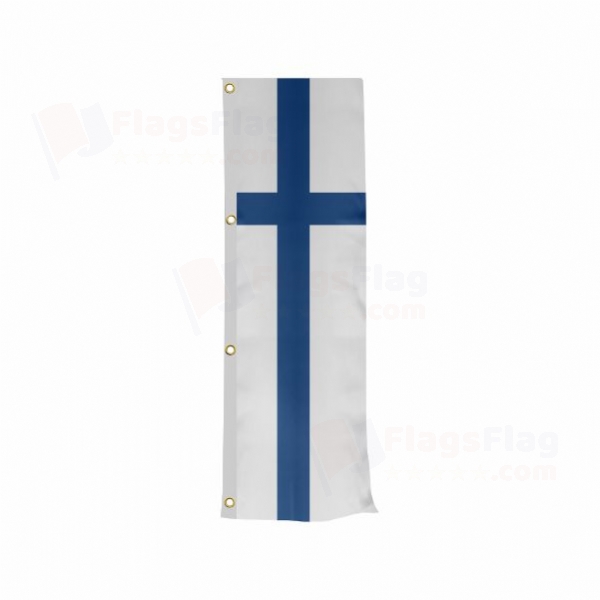 Finland Vertically Raised Flags