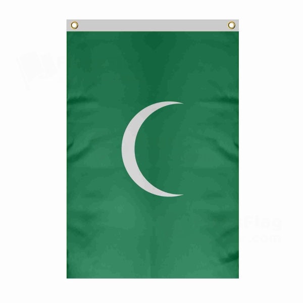 First and Second Saudi State Large Size Flag Hanging on Building