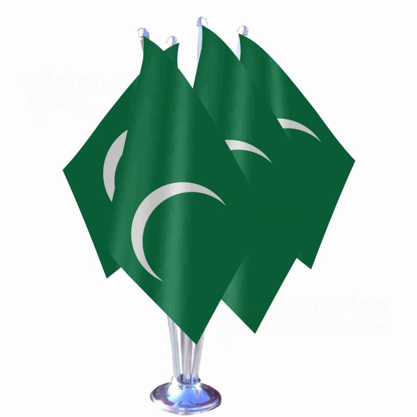 First and Second Saudi State Quadruple Table Flag