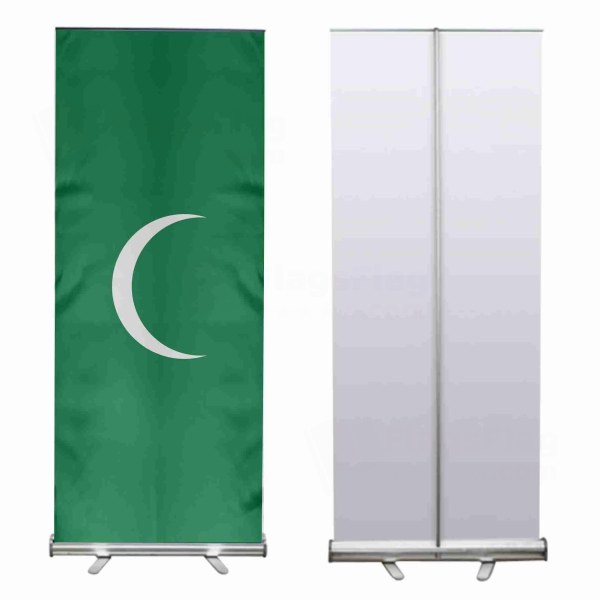 First and Second Saudi State Roll Up Banner