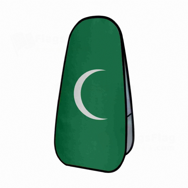 First and Second Saudi State Vertical Cloth Banner Display Stands