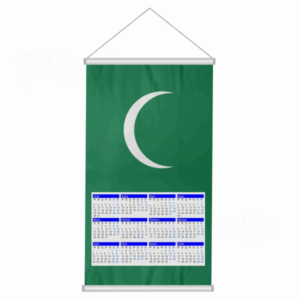 First and Second Saudi State Woven Fabric Digital Printing Calendar