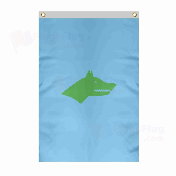 First Turkic Empire Large Size Flag Hanging on Building