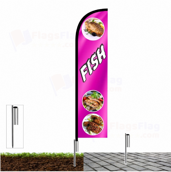 Fish Beach Flags