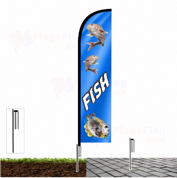 Fish Flags with fishing line