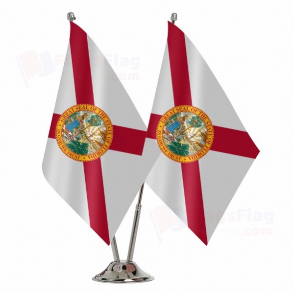 Florida 2 Table Flags