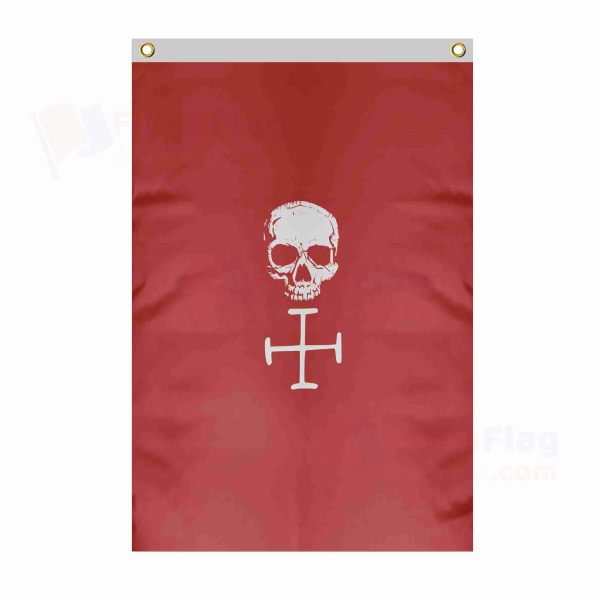 Florida Straits Pirates Large Size Flag Hanging on Building
