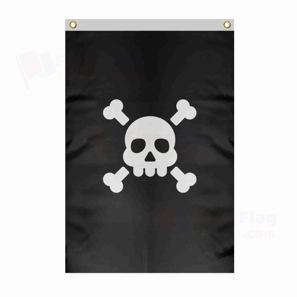 Fluent Emoji High Contrast Large Size Flag Hanging on Building