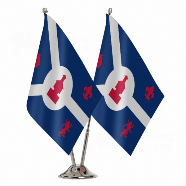 Fort Wayne Indiana 2 Table Flags