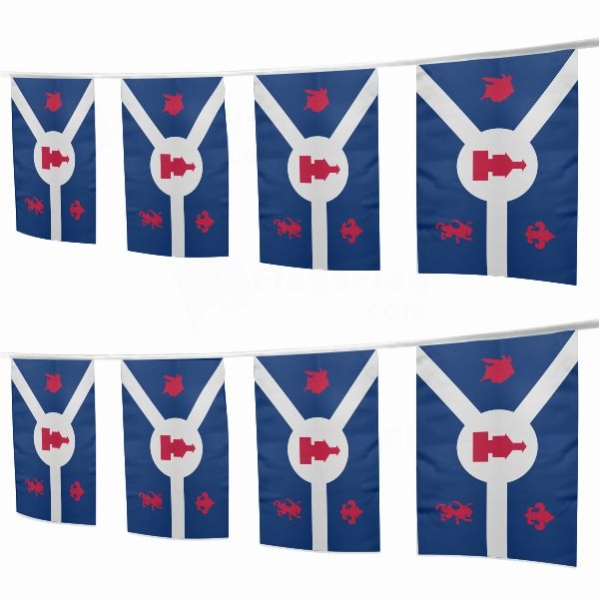 Fort Wayne Indiana Square String Flags