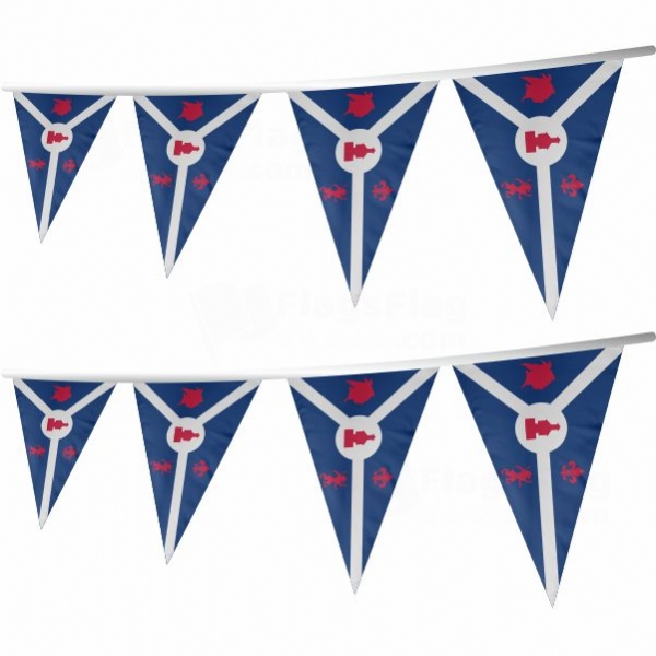 Fort Wayne Indiana Stringed Triangle Flag