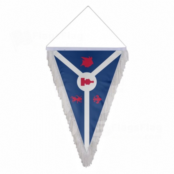 Fort Wayne Indiana Triangle Fringed Streamers