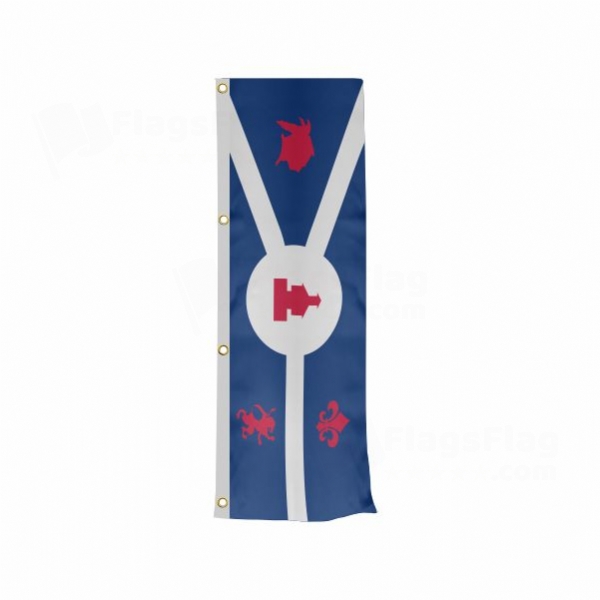 Fort Wayne Indiana Vertically Raised Flags