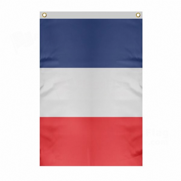 France Large Size Flag Hanging on Building