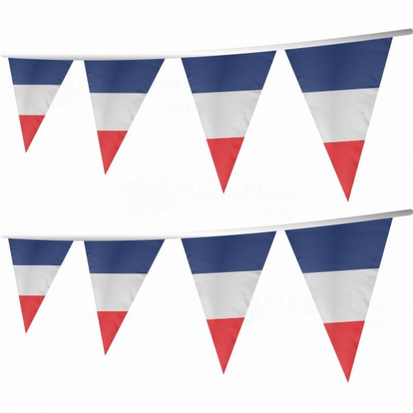 France Stringed Triangle Flag