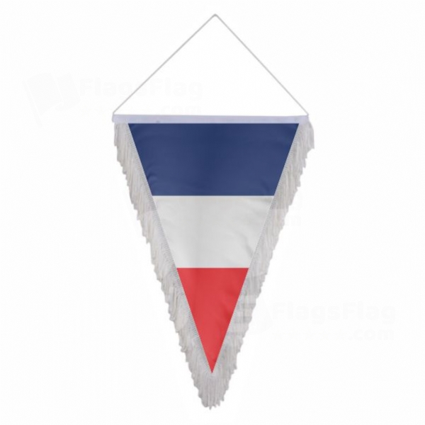 France Triangle Fringed Streamers