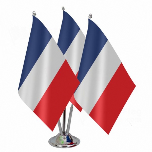 France Triple Table Flag