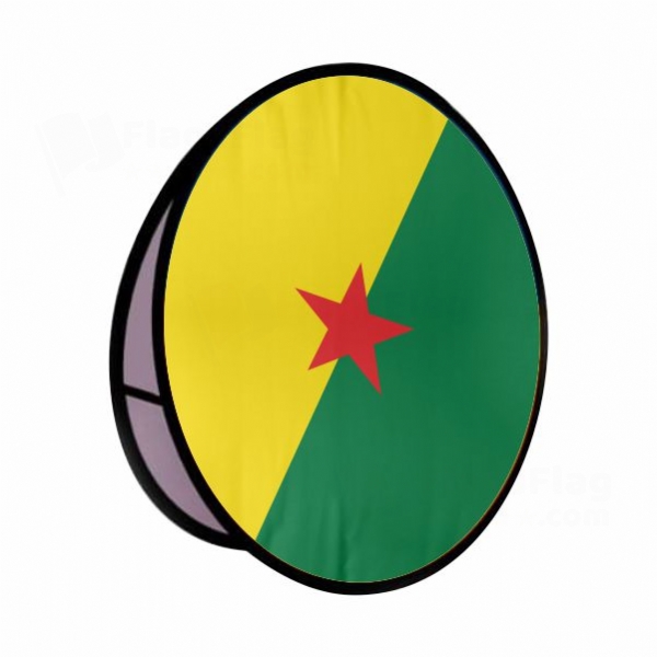 Frans�z Guyanas Round Cloth Banner Display Stands