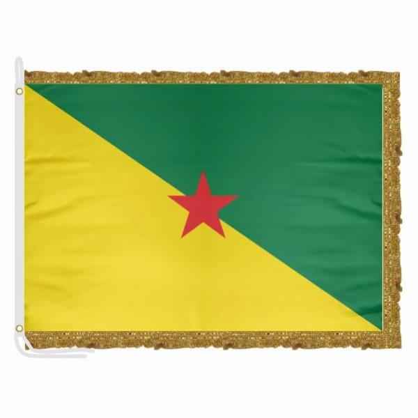 Frans�z Guyanas Satin Office Flag
