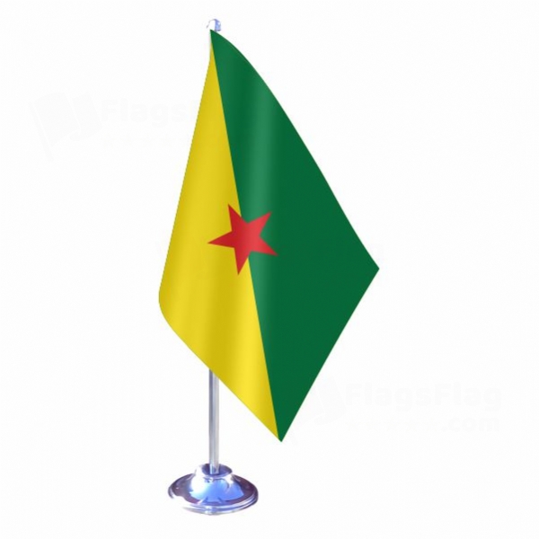 Frans�z Guyanas Single Table Flag