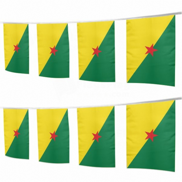 Frans�z Guyanas Square String Flags