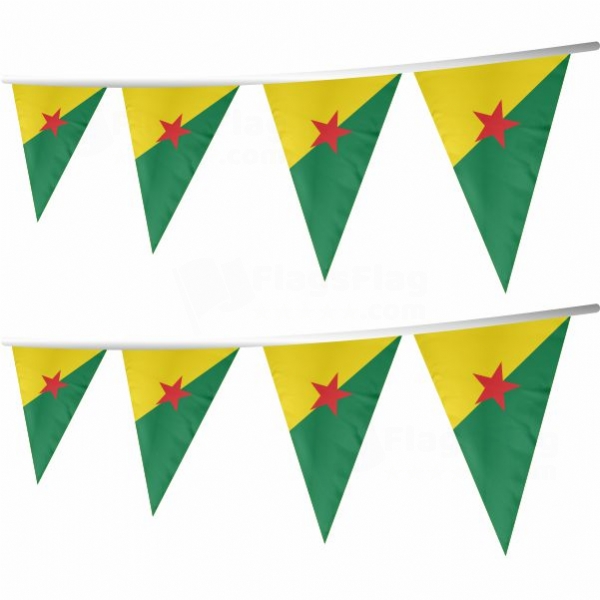 Frans�z Guyanas Stringed Triangle Flag