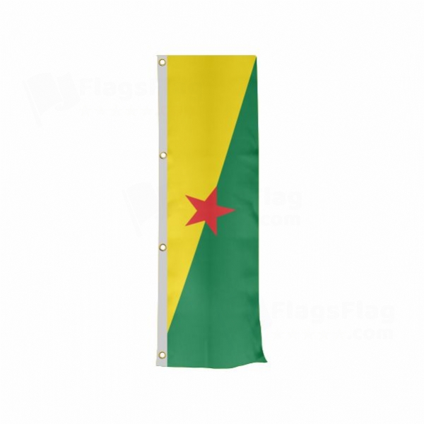 Frans�z Guyanas Vertically Raised Flags
