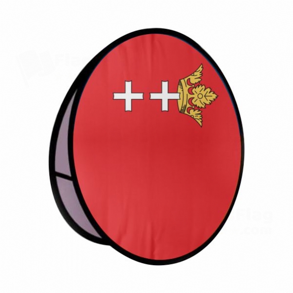 Free City Of Danzig Round Cloth Banner Display Stands
