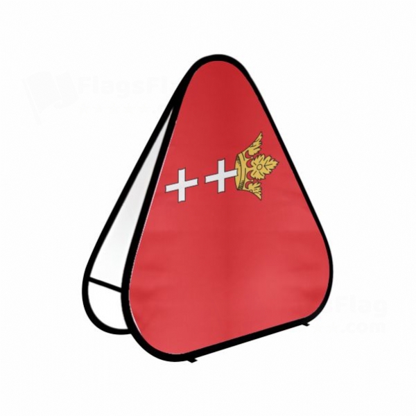 Free City Of Danzig Triangle Fabric Banner Display Stands