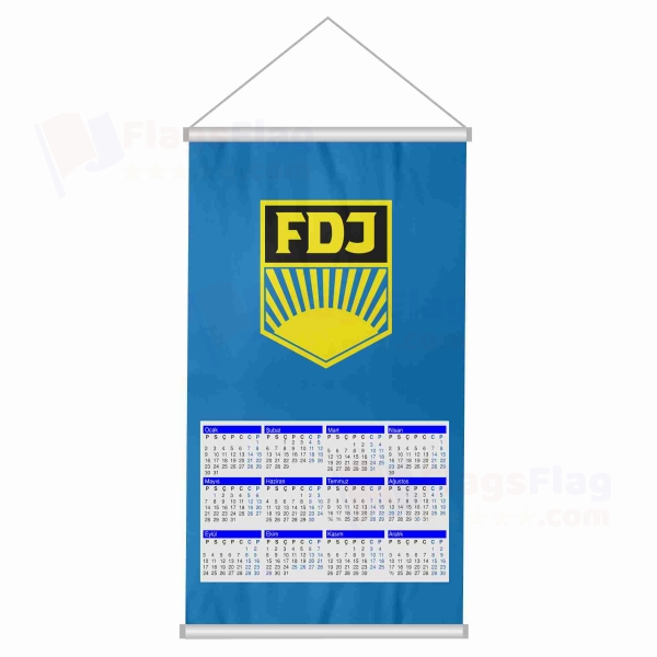 Free German Youth Woven Fabric Digital Printing Calendar