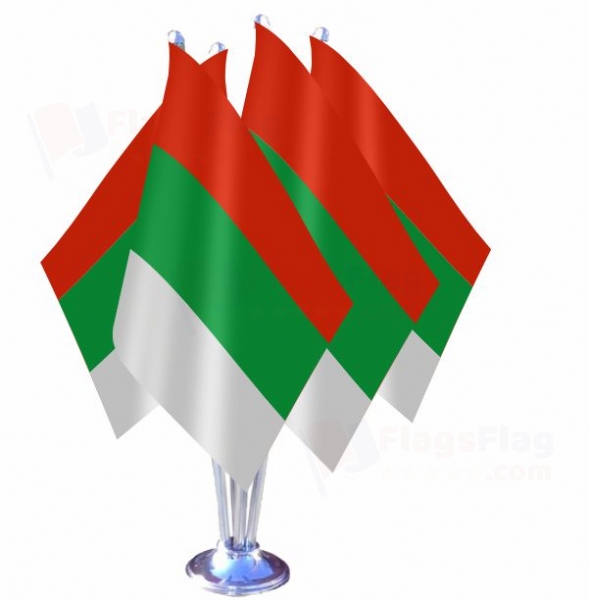 Free State of Anhalt Quadruple Table Flag