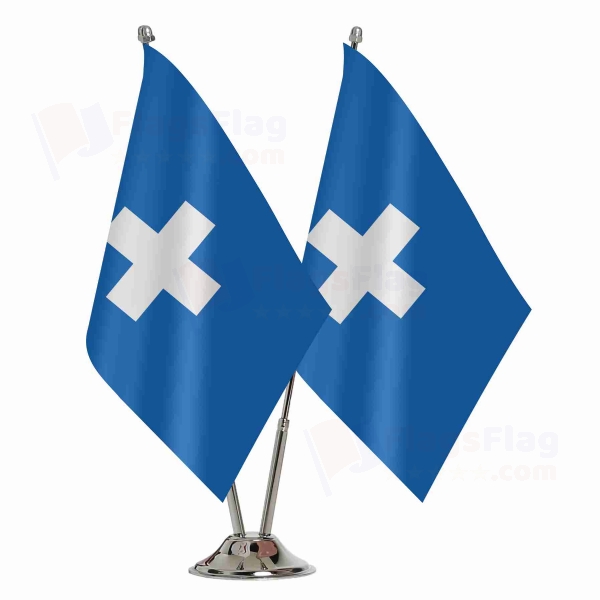 Free State Of Icaria 2 Table Flags