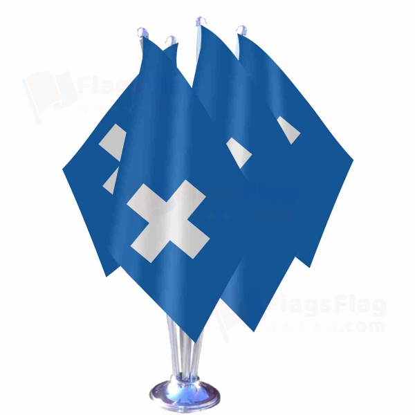 Free State Of Icaria Quadruple Table Flag