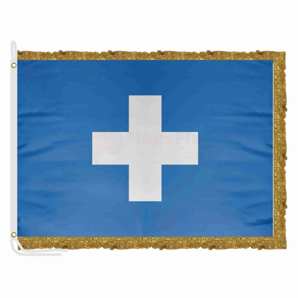 Free State Of Icaria Satin Office Flag