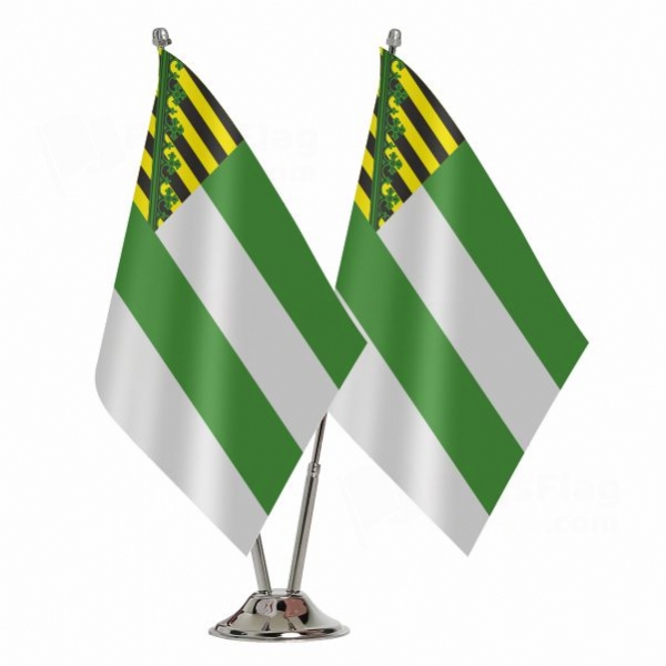 Free State Of Saxe Meiningen 2 Table Flags