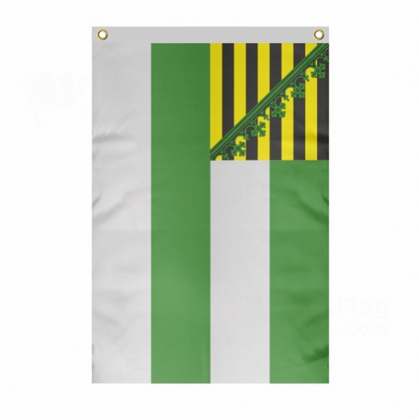 Free State Of Saxe Meiningen Large Size Flag Hanging on Building