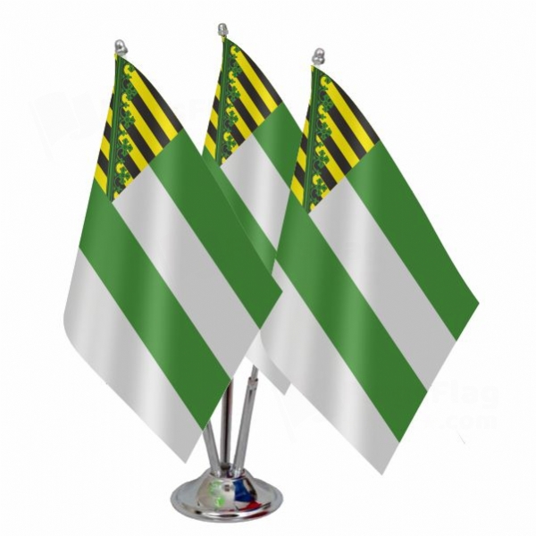 Free State Of Saxe Meiningen Triple Table Flag