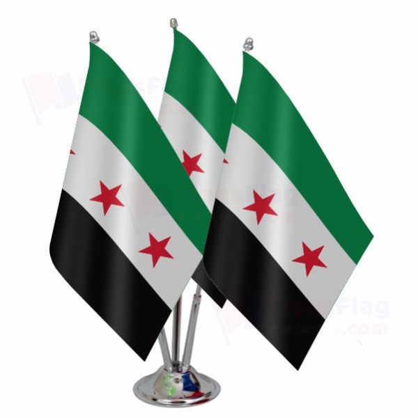 Free Syrian Army Triple Table Flag