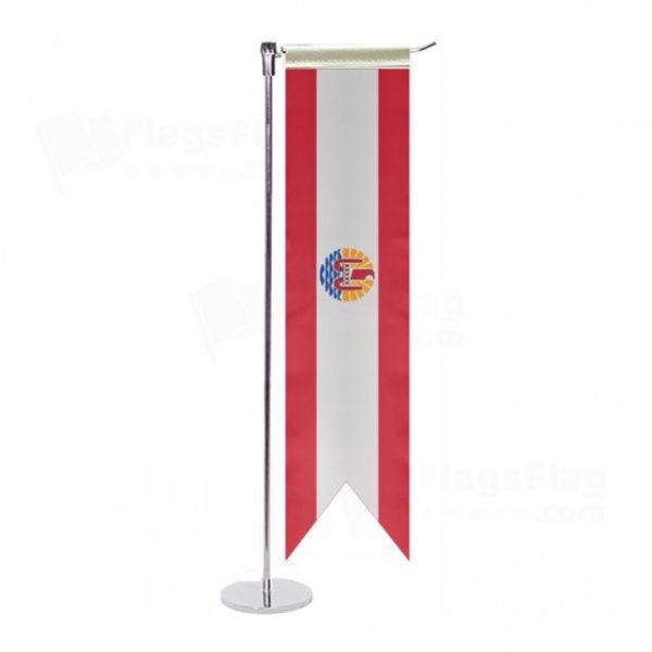 French Polynesia L Table Flag