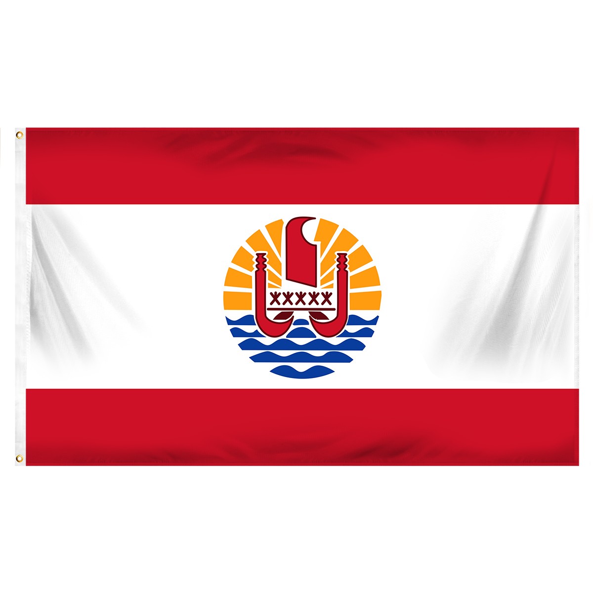 French Polynesia L Table Flags