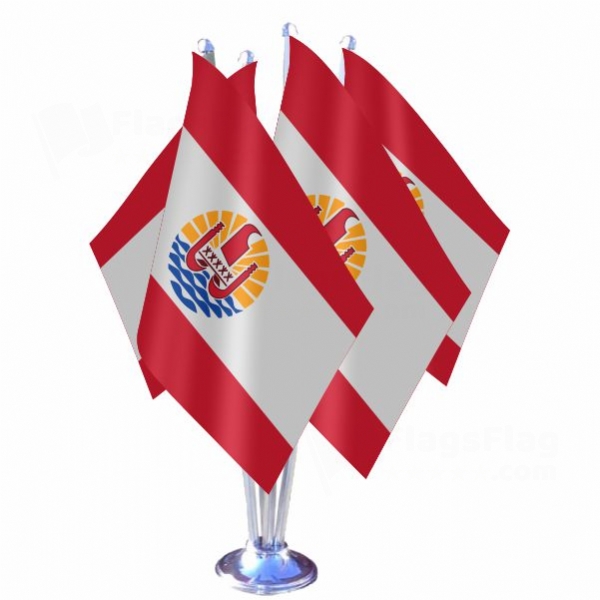 French Polynesia Quadruple Table Flag