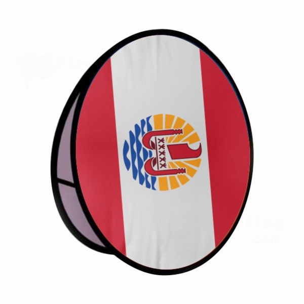 French Polynesia Round Cloth Banner Display Stands