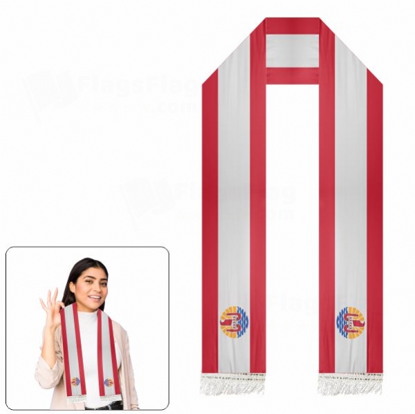 French Polynesia Scarf Digital Printing