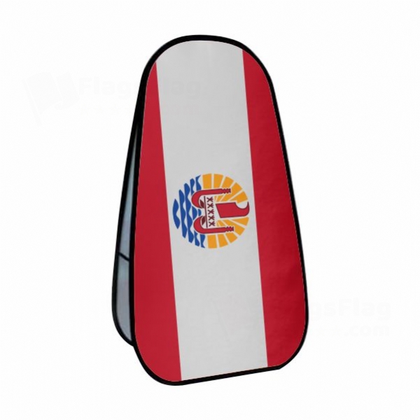 French Polynesia Vertical Cloth Banner Display Stands