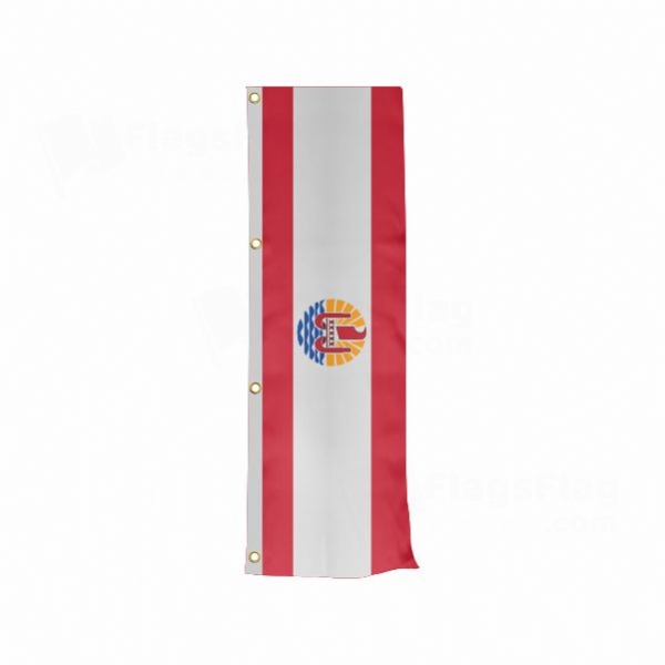 French Polynesia Vertically Raised Flags